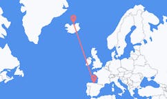 Vluchten van Grimsey, IJsland naar Santander, Spanje