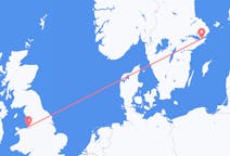 Vols de Stockholm, Suède pour Liverpool, Angleterre