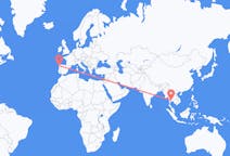 Flyrejser fra Bangkok til Santiago de Compostela