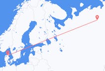 Fly fra Usinsk til Aalborg