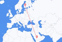 Flights from Wadi ad-Dawasir, Saudi Arabia to Tampere, Finland