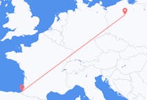 Flyreiser fra Bydgoszcz, Polen til Biarritz, Frankrike