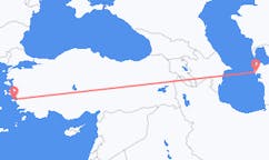 出发地 土库曼斯坦土庫曼巴希目的地 希腊萨摩斯的航班