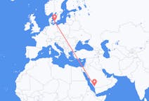 Flights from Abha to Copenhagen