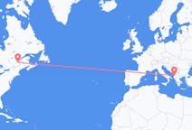 Flyreiser fra Québec, Canada til Tirana, Albania