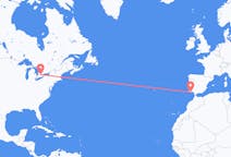Flyg från Waterloo, Ontario, Kanada till Faro, Portugal