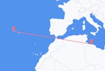 リビアのから トリポリ、ポルトガルのへ ピコ島フライト