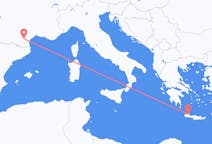 Flights from Carcassonne in France to Chania in Greece