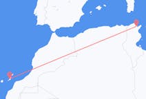 Flyreiser fra Tunis, Tunisia til Ajuy, Spania