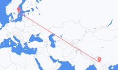 Flyreiser fra Bhamo, Myanmar (Burma) til Stockholm, Sverige