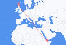 Flyreiser fra Hargeisa, Somalia til Inverness, Skottland