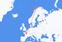 Flyg från Limoges, Frankrike till Bardufoss, Norge