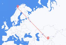 Flyrejser fra Dusjanbe, Tadsjikistan til Narvik, Norge