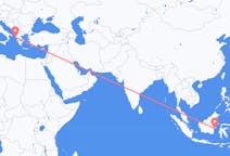 Flyg från Balikpapan, Indonesien till Korfu, Grekland