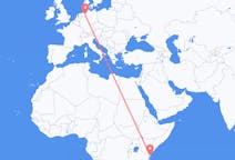Flyreiser fra Mombasa, Kenya til Bremen, Tyskland