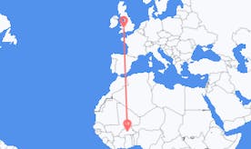 Flights from Burkina Faso to Wales