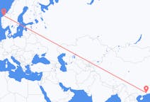Flyg från Guangzhou, Kina till Molde, Norge