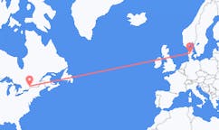 Flyg från Ottawa, Kanada till Karup, Mittjylland, Danmark