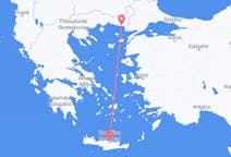 ギリシャのアレクサンドルポリからから、ギリシャのイラクリオンまでのフライト