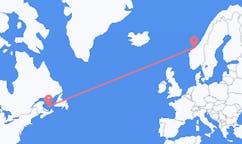 Flights from Les Îles-de-la-Madeleine, Quebec, Canada to Kristiansund, Norway
