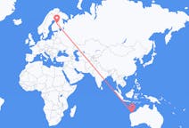 Flyreiser fra Karratha, Australia til Kajana, Finland
