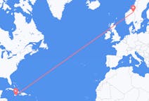 出发地 牙买加金斯顿目的地 挪威Roros的航班