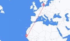 出发地 塞内加尔出发地 济金绍尔目的地 德国罗斯托克的航班
