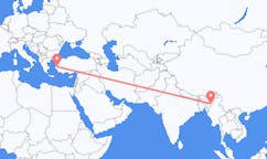 Flyreiser fra Imphal, India til Izmir, Tyrkia