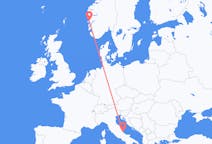Flyreiser fra Bergen, Norge til Pescara, Italia