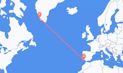 포르투갈 파로 지구에서 출발해 그린란드 파미우트(Paamiut)에게(으)로 가는 항공편