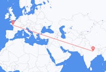 Flights from Varanasi, India to Nantes, France