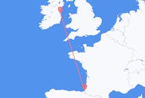 Flyg från Dublin, Irland till Biarritz, Frankrike