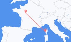 Flyrejser fra Ajaccio, Frankrig til Tours, Frankrig
