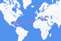 Flyrejser fra Lille Cayman, Caymanøerne til Rhodos, Grækenland