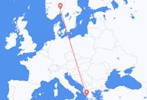 Vluchten van Preveza, Griekenland naar Oslo, Noorwegen