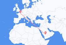 Flyrejser fra Wadi ad-Dawasir, Saudi-Arabien til Paris, Frankrig
