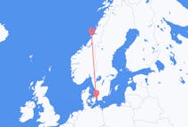 Vluchten van Kopenhagen naar Rørvik, Sør-Trøndelag