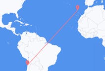 Flyreiser fra Antofagasta, Chile til Funchal, Portugal
