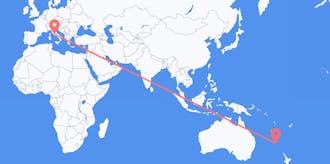 Flights from Norfolk Island to Italy