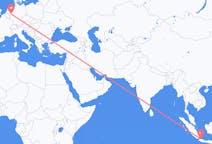 Flyg från Jakarta, Indonesien till Düsseldorf, Tyskland