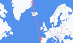 Flyreiser fra Ittoqqortoormiit, Grønland til Lisboa, Portugal