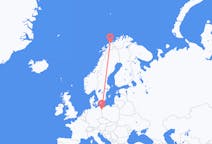 Flyg från Szczecin, Polen till Tromsø, Norge