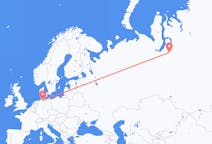 Flights from Hamburg, Germany to Novy Urengoy, Russia