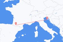 Flyrejser fra Lourdes, Frankrig til Pula, Kroatien
