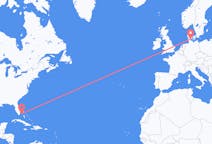 出发地 巴哈马比米尼目的地 丹麦森纳堡的航班