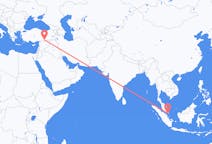 Vluchten van Singapore, Singapore naar Sanliurfa, Turkije