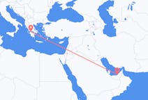 Lennot Abu Dhabista, Yhdistyneet arabiemiirikunnat Patrasiin, Kreikka
