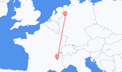 Flyrejser fra Grenoble, Frankrig til Münster, Tyskland