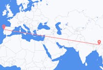 Flyg från Dibrugarh, Indien till Porto, Portugal