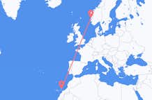 Flights from Lanzarote to Bergen
